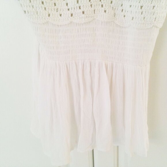 NWT White Crocheted Spaghetti Strap Top - Picture 3 of 4